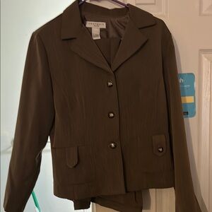 Le Suit Brown Tailored Blazer Classic Professional Jacket